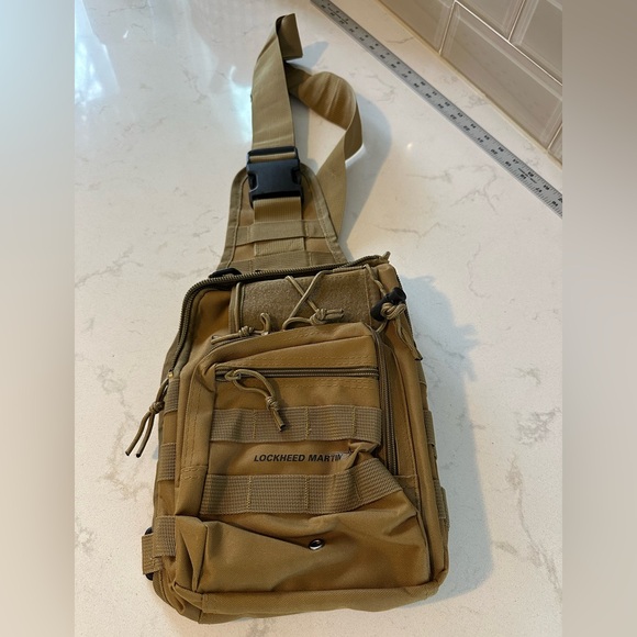 Lockheed Martin Tactical Sling Crossbody Shoulder Chest Bag Military Canvas New